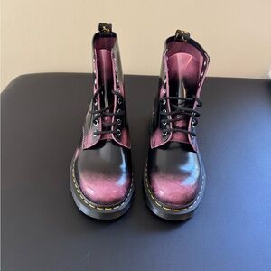 NWT Dr. Martens Black with Pink Interior Boots